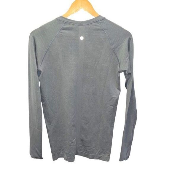 Lululemon Women Crew Neck Raglan Sleeve Swiftly Tech Athletic Top Gray - Picture 5 of 10